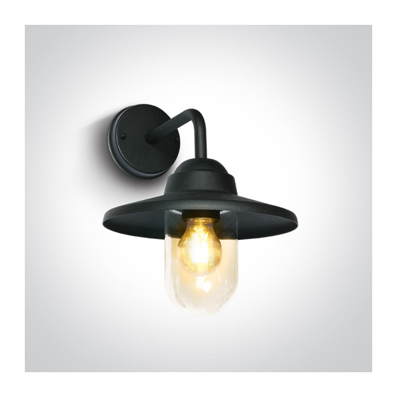 67408/B  czarna lampa ogrodowa 40W  E27 metal+szkło