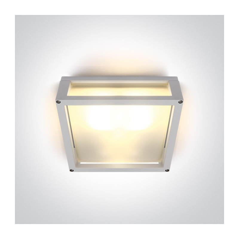 67420B/W biały zewnętrzny kinkiet E27 2x12w IP54