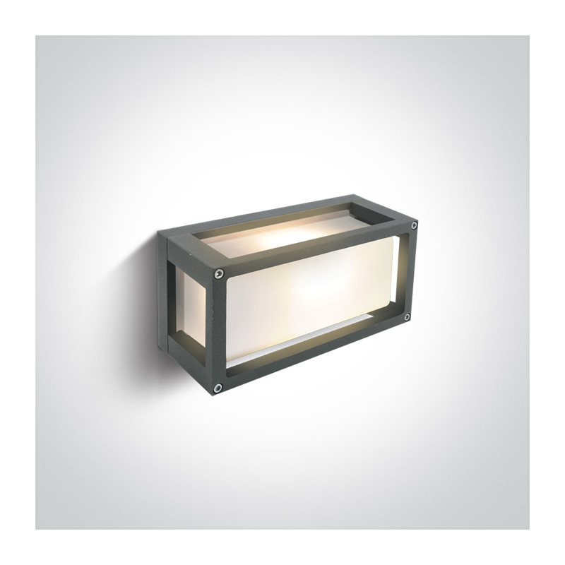 67420L/G/W szary zewnętrzny kinkiet SMD LED  3000K 7W IP54 nieściemnialny zasilacz LED w zestawie