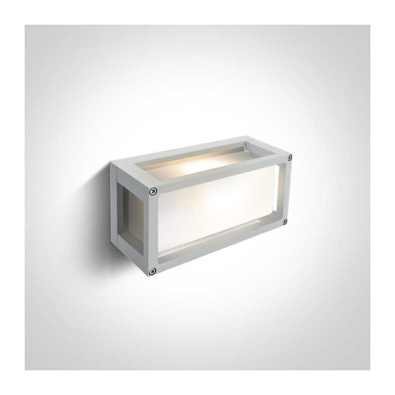 67420L/W/W biały zewnętrzny kinkiet SMD LED  3000K 7W IP54 nieściemnialny zasilacz LED w zestawie