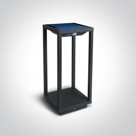 67428/AN/W słoneczna lampa ogrodowa w kolorze antracyt LED 3000K 2,2W LED 100% po wykryciu ruchu,
LED 15%, gdy nie wykryto żadn