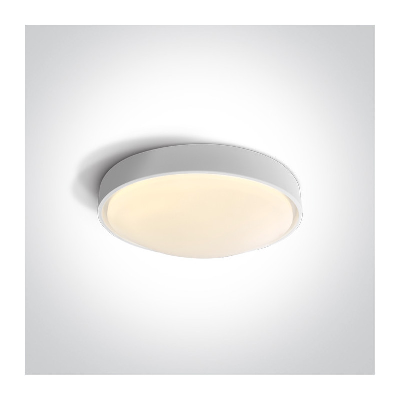 67436/W/W biały plafon LED 3000K 20W IP44 nieściemnialny zasilacz LED w zestawie