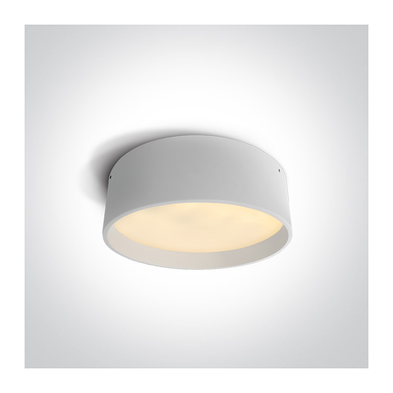 67438/W/W biały plafon LED 3000K 40W IP44 nieściemnialny zasilacz LED w zestawie