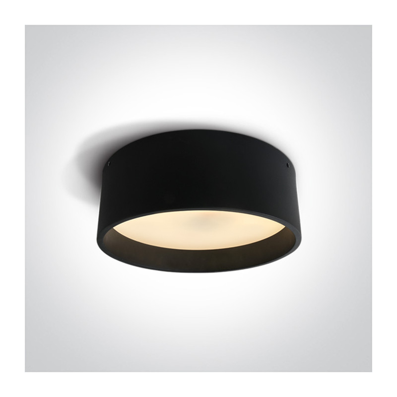 67438A/B/W czarny plafon LED 3000K 45W IP44 nieściemnialny zasilacz LED w zestawie