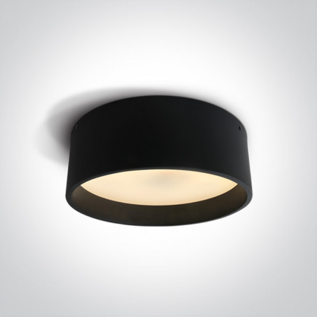 67438A/B/W czarny plafon LED 3000K 45W IP44 nieściemnialny zasilacz LED w zestawie