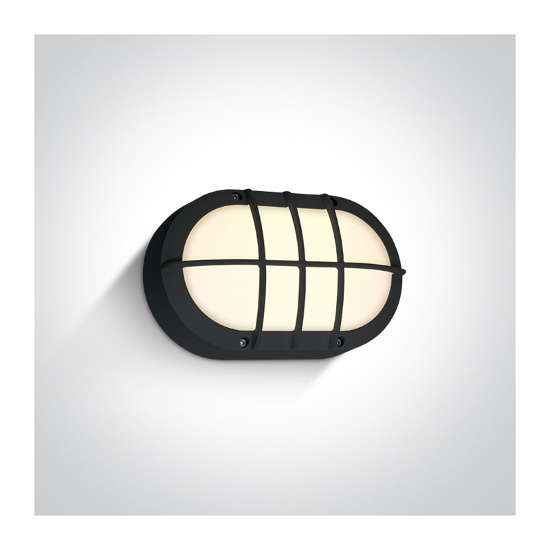 67442C/B/W czarny klasyczny zewnętrzny kinkiet LED 3000K 10W  IP54, AC LED