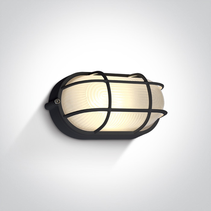 67444C/B/W czarny klasyczny zewnętrzny kinkiet LED 3000K 10W  IP54, AC LED