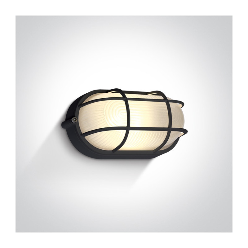 67444C/B/W czarny klasyczny zewnętrzny kinkiet LED 3000K 10W  IP54, AC LED