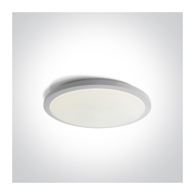 67448/W/W biały plafon LED 3000K 24W  nieściemnialny zasilacz LED w zestawie