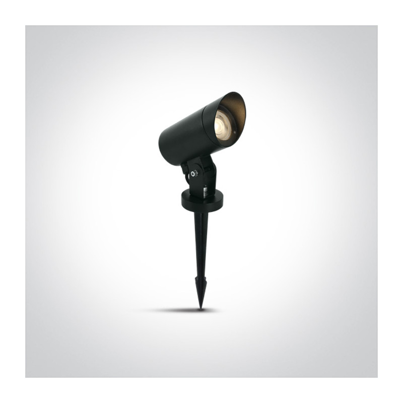 67464G/B  czarna lampa ogrodowa 10W MR16 GU10 IP65 kolec w zestawie