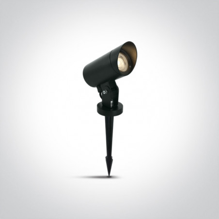 67464G/B  czarna lampa ogrodowa 10W MR16 GU10 IP65 kolec w zestawie