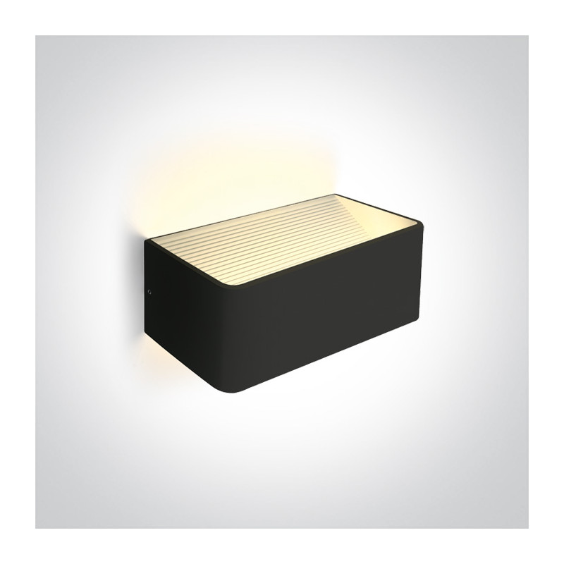 67466B/B/W czarna lampa ścienna LED 3000K 6W  zasilacz 300mA w zestawie