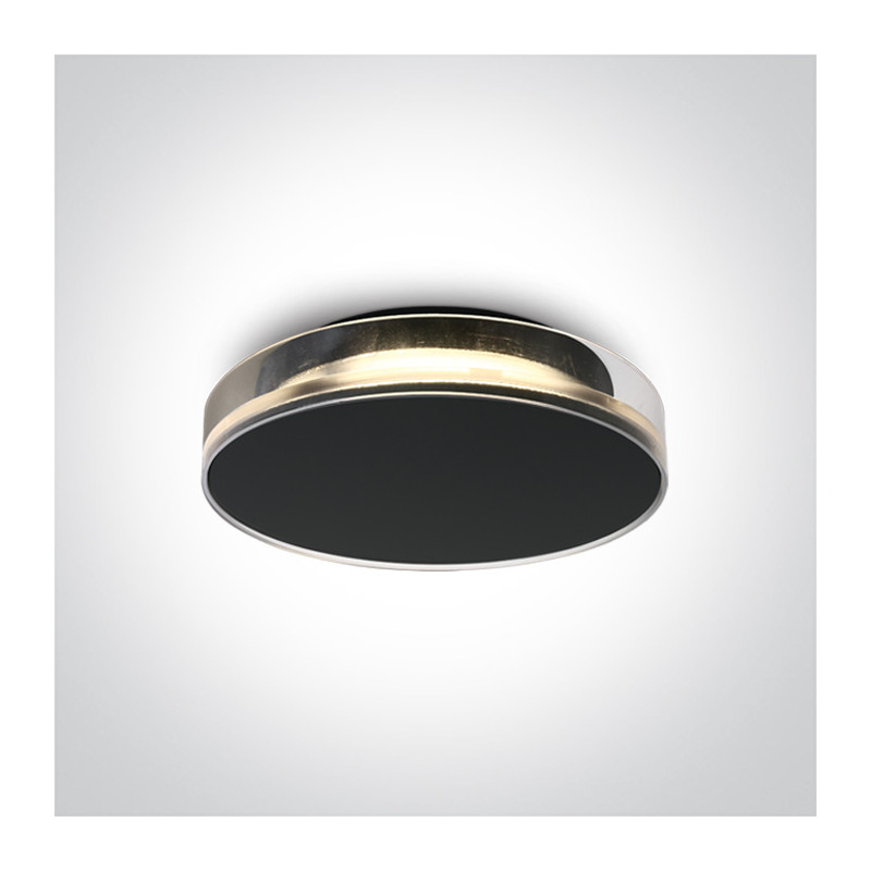 67478/B/W zewnętrzna czarna oprawa sufitowa LED 3000K IP65 12W 230V dark light nieściemnialny zasilacz LED w zestawie