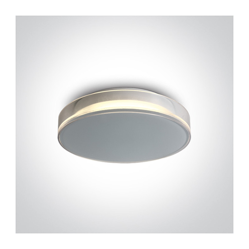 67478/W/W zewnętrzna biała oprawa sufitowa LED 3000K IP65 12W 230V dark light nieściemnialny zasilacz LED w zestawie