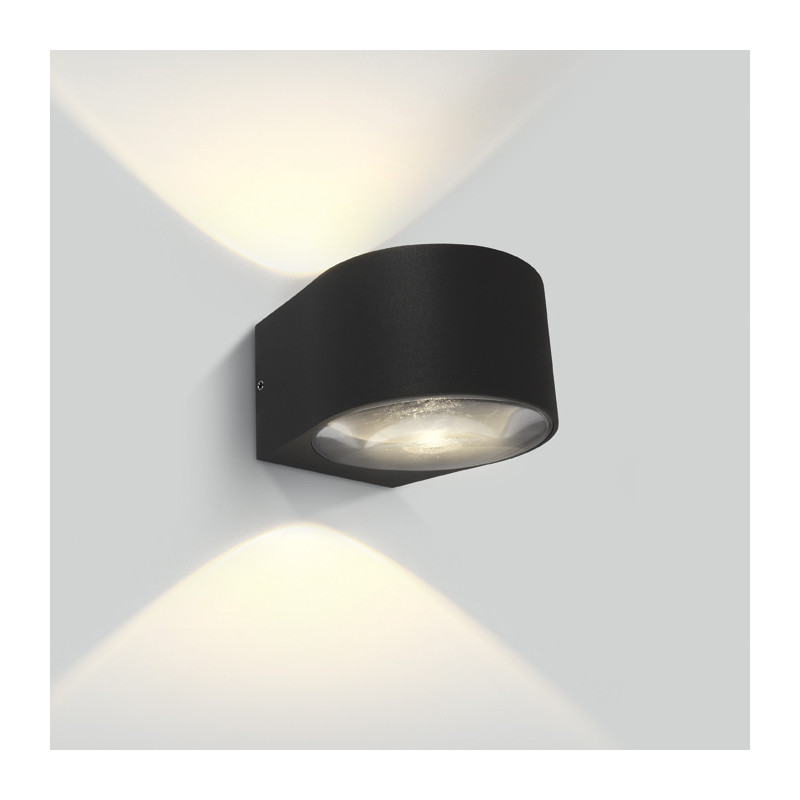 67480B/AN/W kinkiet zewnętrzny w kolorze antracyt góra-dól COB LED 3000K IP65 2X6W 230V nieściemnialny zasilacz LED w zestawie 