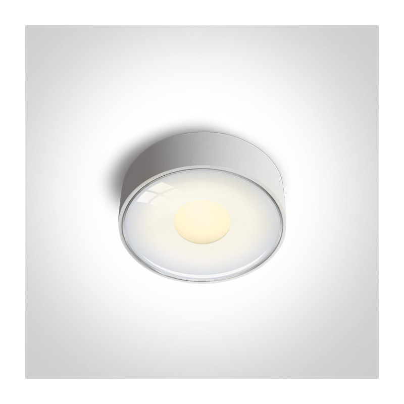 67484/W/W zewnętrzna biała oprawa sufitowa AC SMD LED 3000K IP65 6W