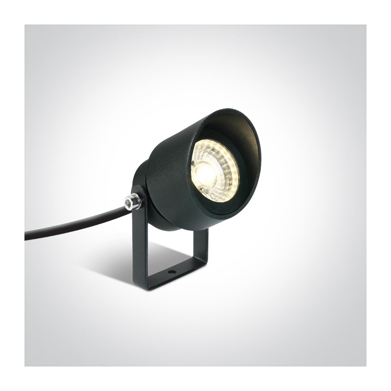 67488A/AN/W reflektorek ogrodowy w kolorze antracyt COB LED 3000K IP65 5W 100-240V zasilacz 350mA i kotwa montażowa w zestawie 