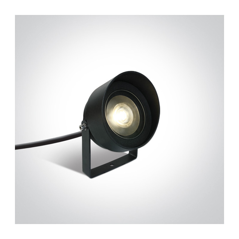 67488C/AN/W reflektorek ogrodowy w kolorze antracyt COB LED 3000K IP65 14W 230V zasilacz 300mA i kotwa montażowa w zestawie 