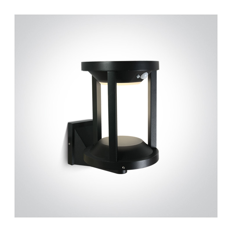 67496/B/EW czarny solarny kinkiet zewnętrzny LED 2700K z czujnikiem ruchu + 3 tryba działania IP44 2w bateria litowa 2200mA w ze