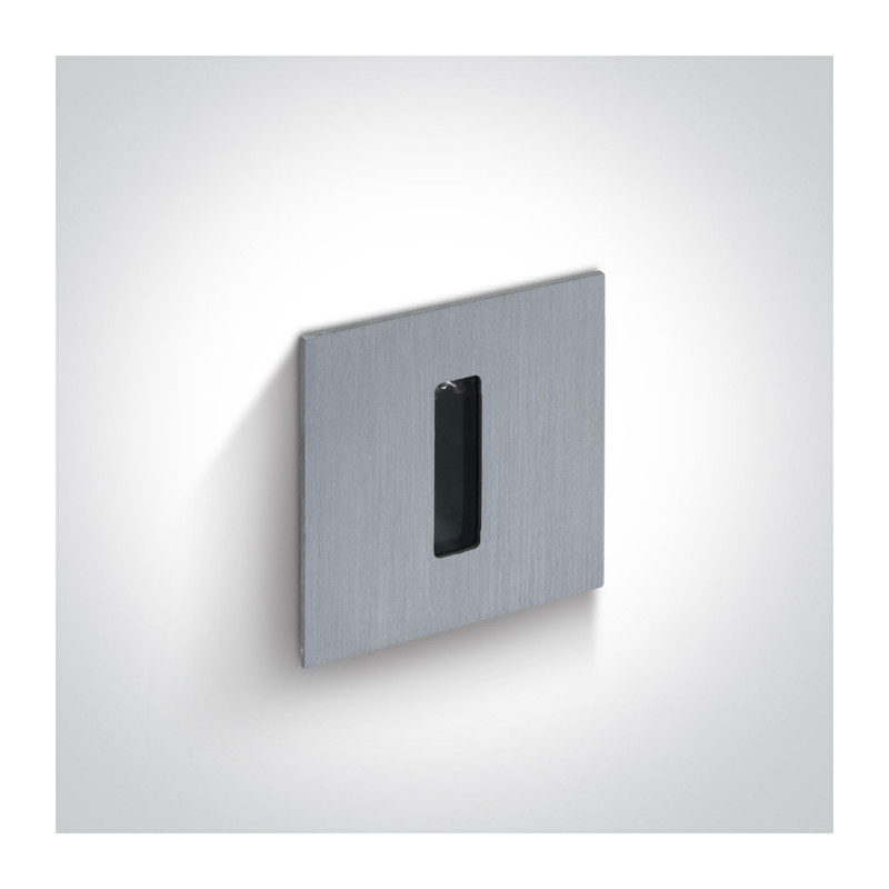 68004/AL/W  aluminiowy wpust  ścienny LED 3000K 3W 350mA IP54, betonowy box do montażu w zestawie  wymagany zasilacz 350mA