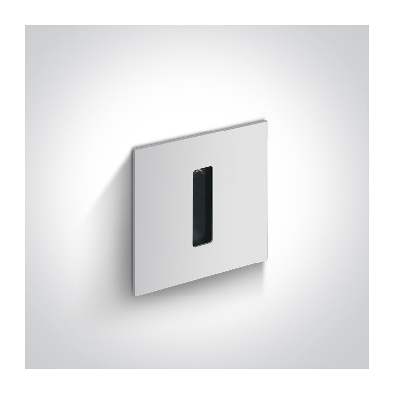 68004/W/W biały wpust  ścienny LED 3000K 3W 350mA IP54, betonowy box do montażu w zestawie  wymagany zasilacz 350mA