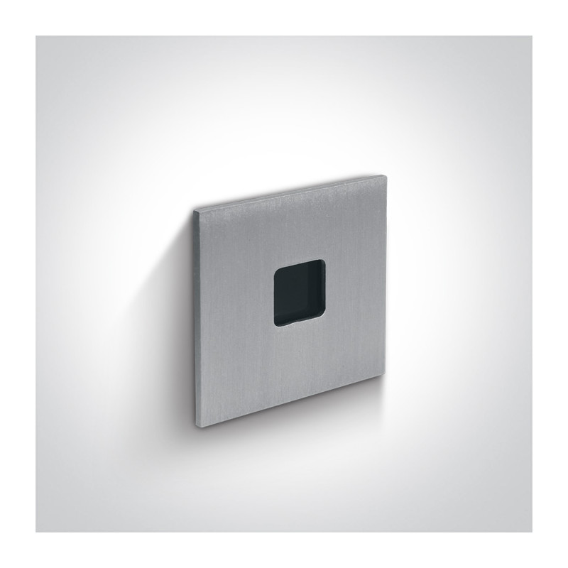 68004A/AL/W aluminiowy wpust  ścienny LED 3000K 1W 350mA IP54, betonowy box do montażu w zestawie  wymagany zasilacz 350mA