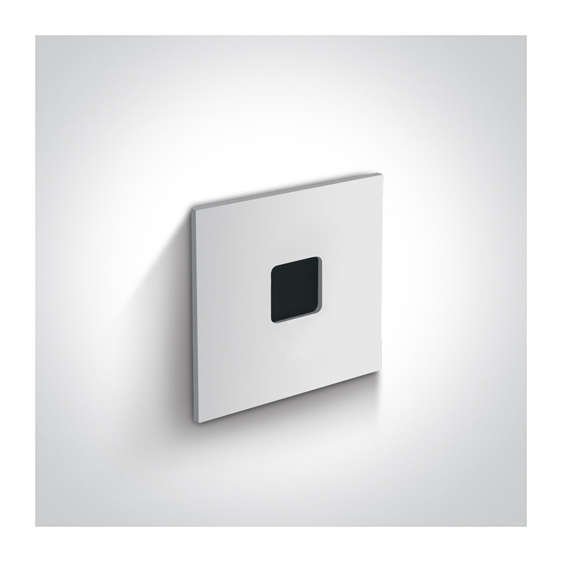 68004A/W/W biały wpust ścienny LED 3000K 1W 350mA IP54, betonowy box do montażu w zestawie  wymagany zasilacz 350mA