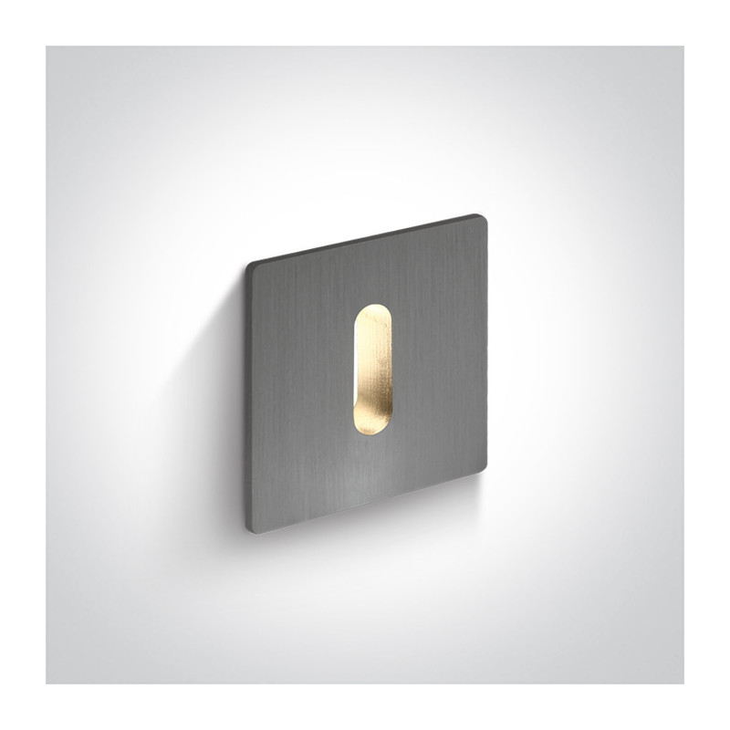 68004B/AL/W aluminiowa  oprawa ścienna do wbudowania LED 3000K 1W dark light   wymagany zasilacz 350mA