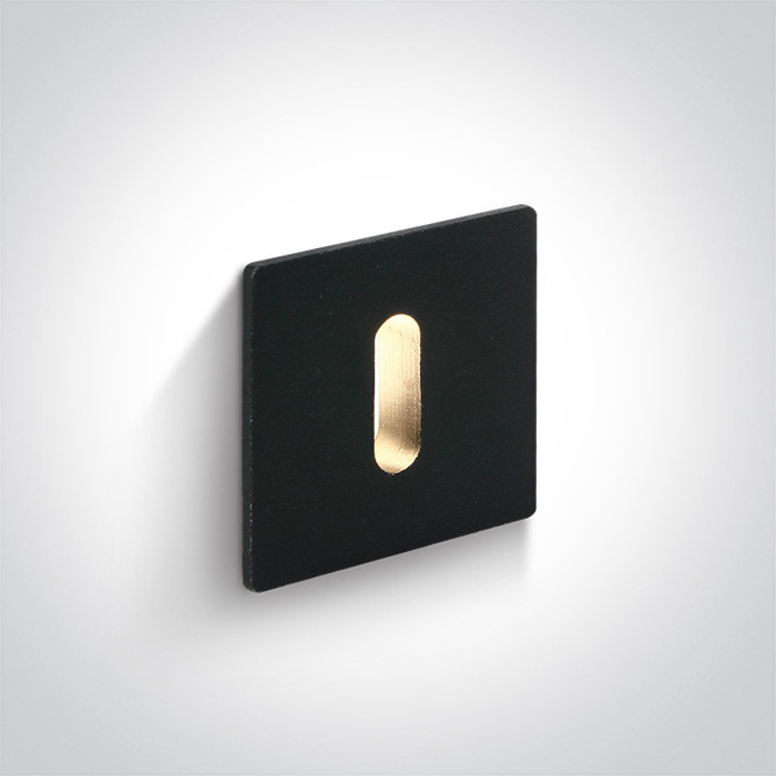 68004B/B/W czarna oprawa ścienna do wbudowania LED 3000K 1W dark light   wymagany zasilacz 350mA