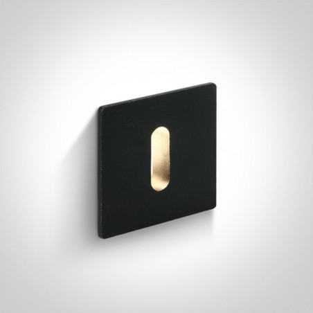 68004B/B/W czarna oprawa ścienna do wbudowania LED 3000K 1W dark light   wymagany zasilacz 350mA