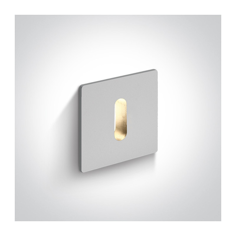 68004B/W/W biała oprawa ścienna do wbudowania LED 3000K 1W dark light   wymagany zasilacz 350mA