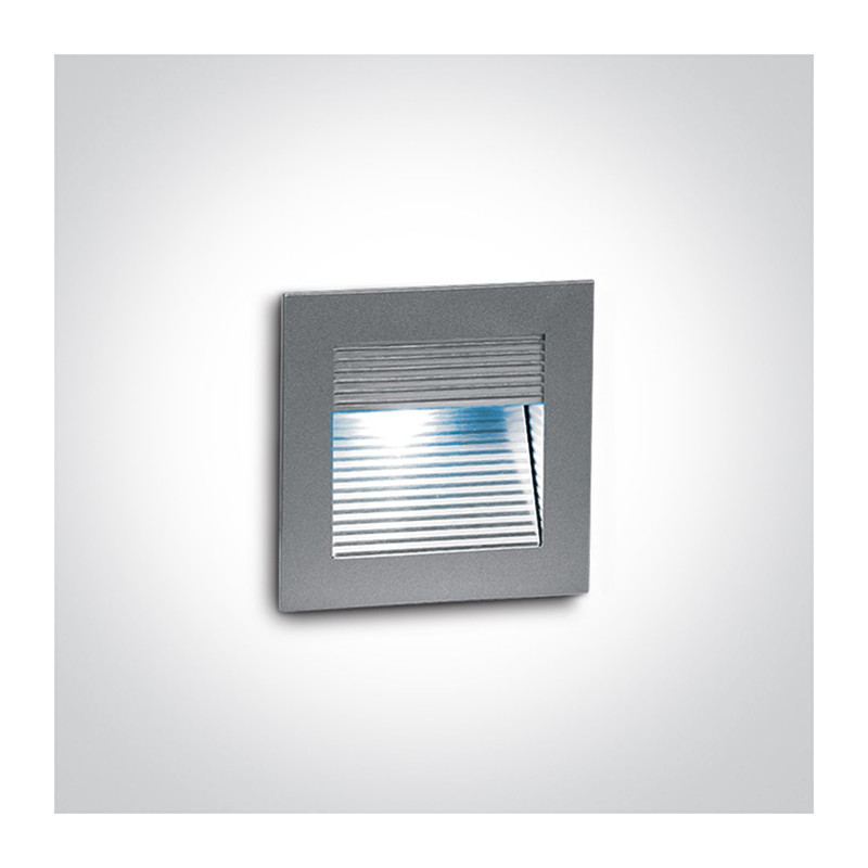 68005/G/GR szary wpust ścienny LED o zielonej barwie światła 1W  wymagany zasilacz 350mA