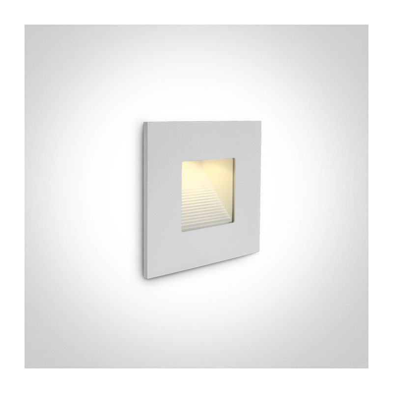 68006N/W wpust ścienny LED 3000K 1W nieściemnialny zasilacz LED w zestawie