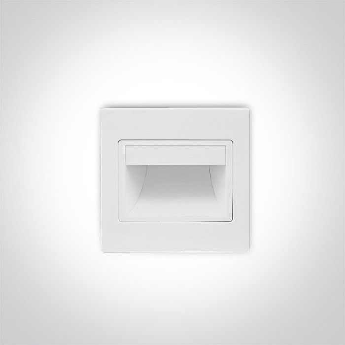 68007/W/W biały wpust ścienny LED 3000K 1,5W nieściemnialny zasilacz LED w zestawie 