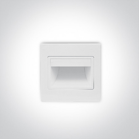 68007/W/W biały wpust ścienny LED 3000K 1,5W nieściemnialny zasilacz LED w zestawie 