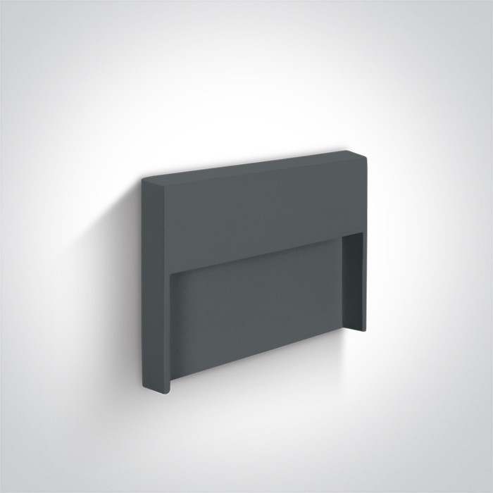 68052/AN/W wpust ścienny w kolorze antracyt LED 3000K 4W IP65  zasilacz 350mA i  betonowy box do montażu w zestawie