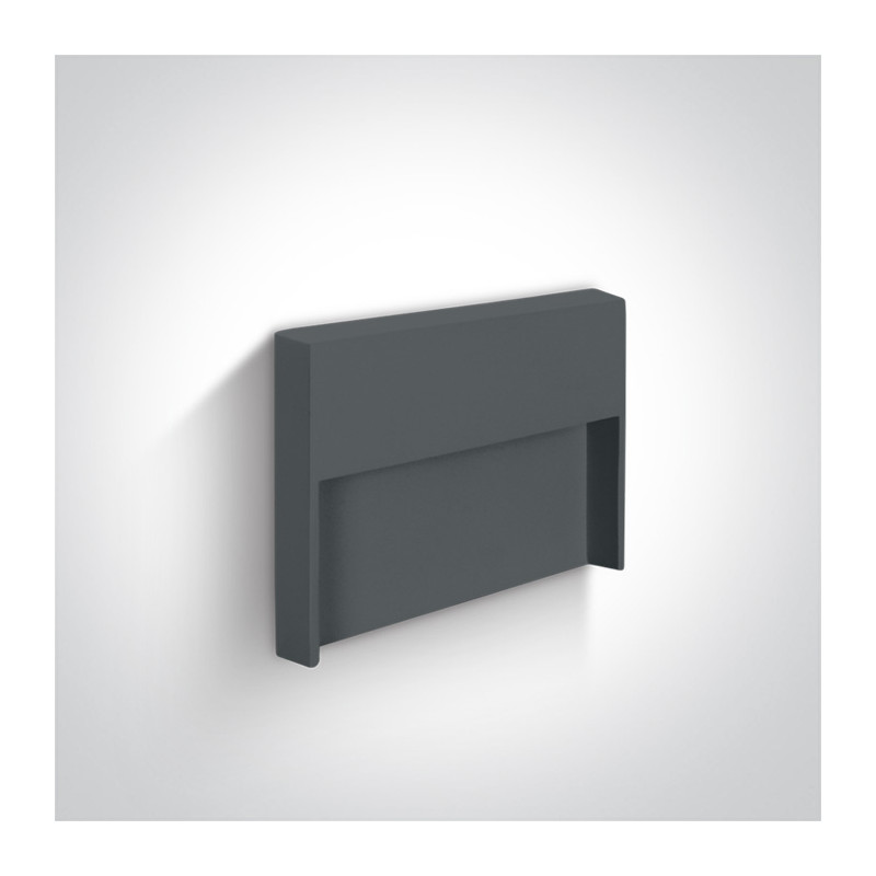 68052/AN/W wpust ścienny w kolorze antracyt LED 3000K 4W IP65  zasilacz 350mA i  betonowy box do montażu w zestawie