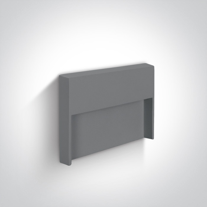 68052/G/W szary wpust ścienny LED 3000K 4W IP65  zasilacz 350mA i  betonowy box do montażu w zestawie 