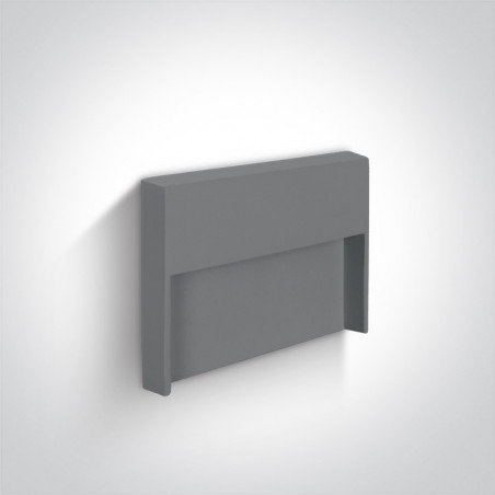 68052/G/W szary wpust ścienny LED 3000K 4W IP65  zasilacz 350mA i  betonowy box do montażu w zestawie 