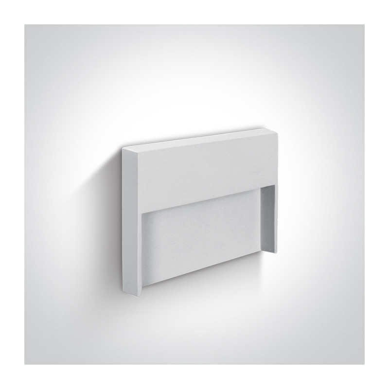 68052/W/W biały wpust ścienny LED 3000K 4W IP65  zasilacz 350mA i  betonowy box do montażu w zestawie 