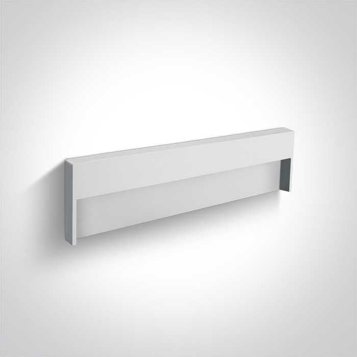 68052A/W/W biały wpust ścienny LED 3000K 5W IP65  zasilacz 350mA i  betonowy box do montażu w zestawie 