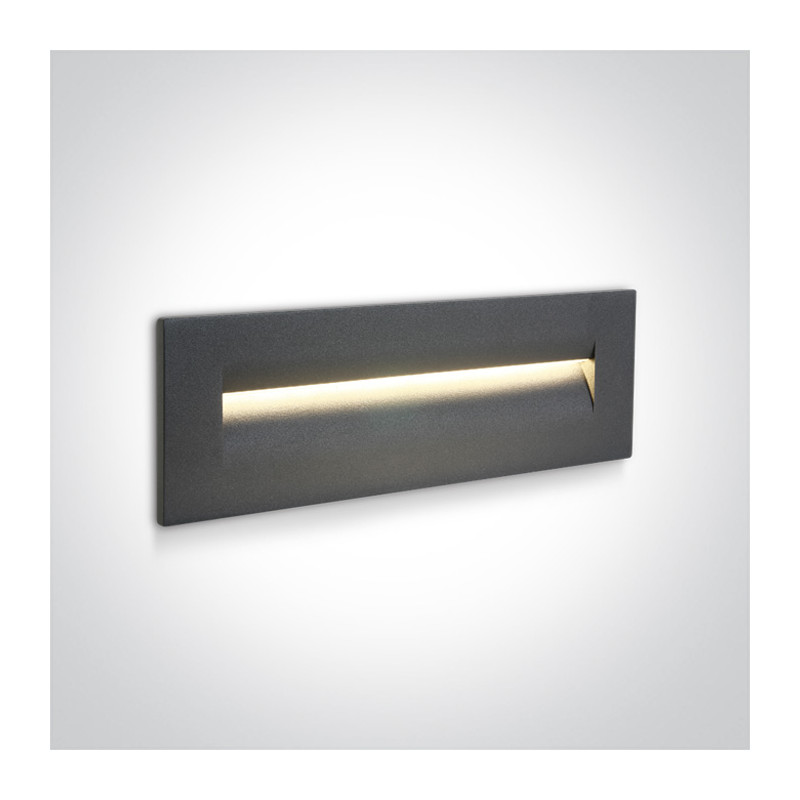 68066/AN/W ścienna oprawa w kolorze antracyt do wbudowania LED 3000K 8,5W  IP65 zasilacz 500mA i  betonowy box do montażu w zest