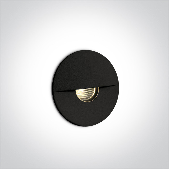 68070/B/W czarny wpust ścienny LED 3000K 1W 350mA IP65 wymagany zasilacz 350mA