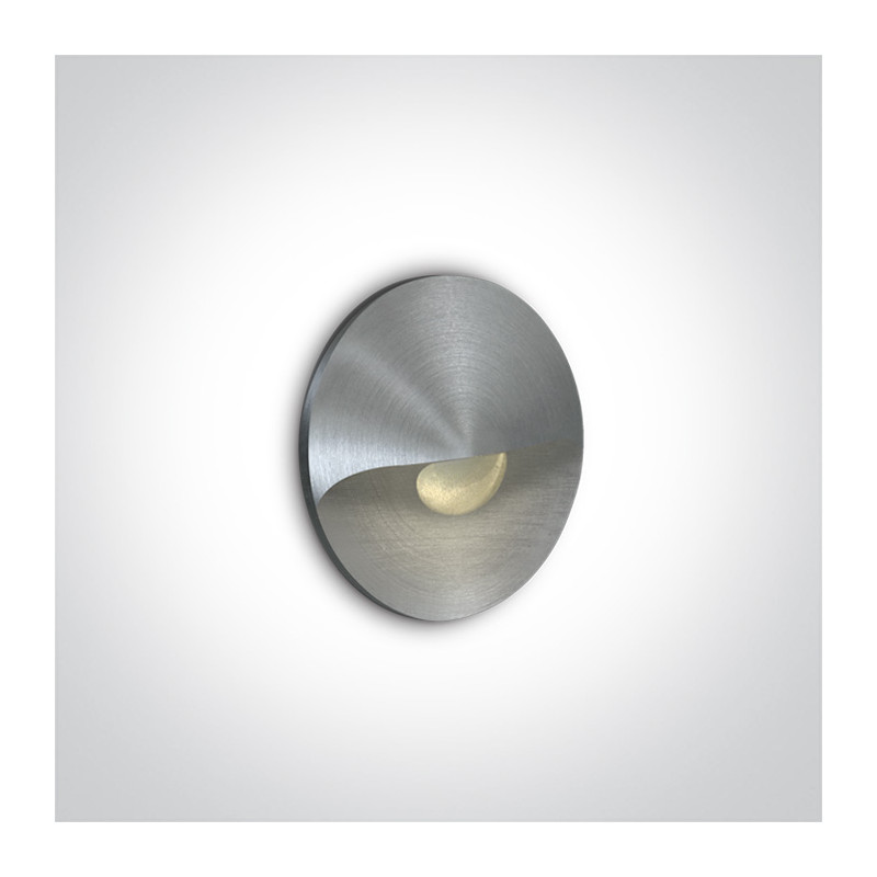 68070A/AL/W aluminiowy wpust ścienny LED 3000K dark light 1W  wymagany zasilacz 350mA