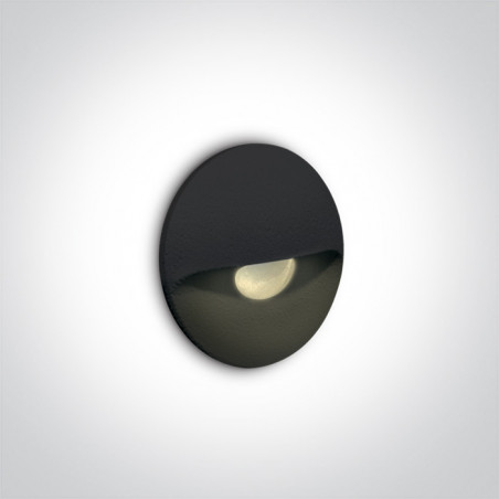 68070A/B/W czarny wpust ścienny LED 3000K dark light 1W  wymagany zasilacz 350mA