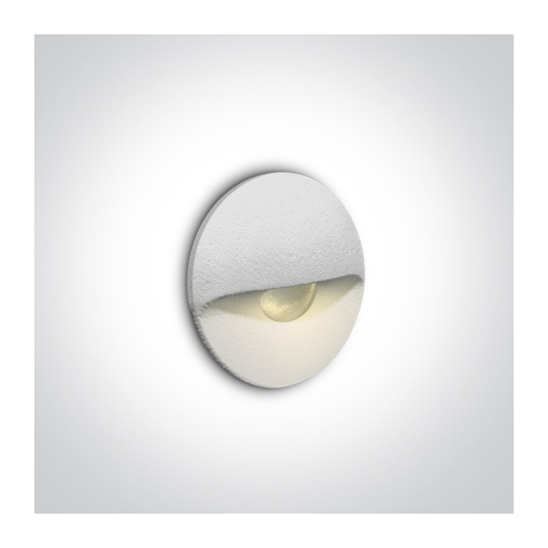 68070A/W/W biała ścienna oprawa do wbudowania LED 3000K dark light 1W  wymagany zasilacz 350mA