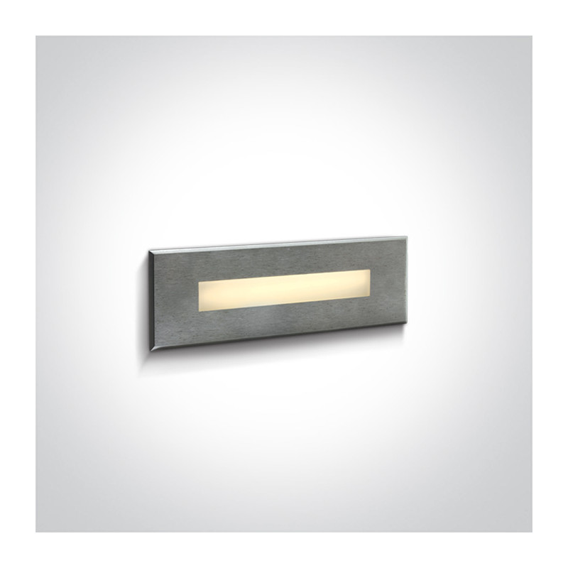 68072B/W wpust ścienny ze stali nierdzewnej  LED 3000K 7W IP65 zasilacz 350mA i  betonowy box do montażu w zestawie  