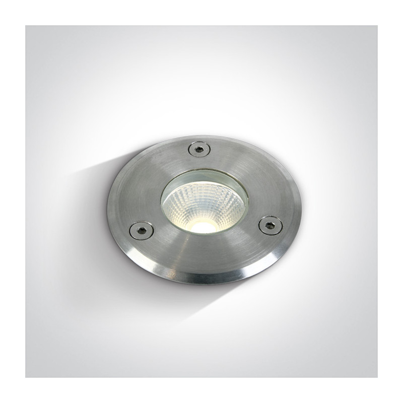 69012/C zewnętrzny wpust ze stali nierdzewnej COB LED 4000K IP67 3W 100-240v nieściemnialny zasilacz LED w zestawie 