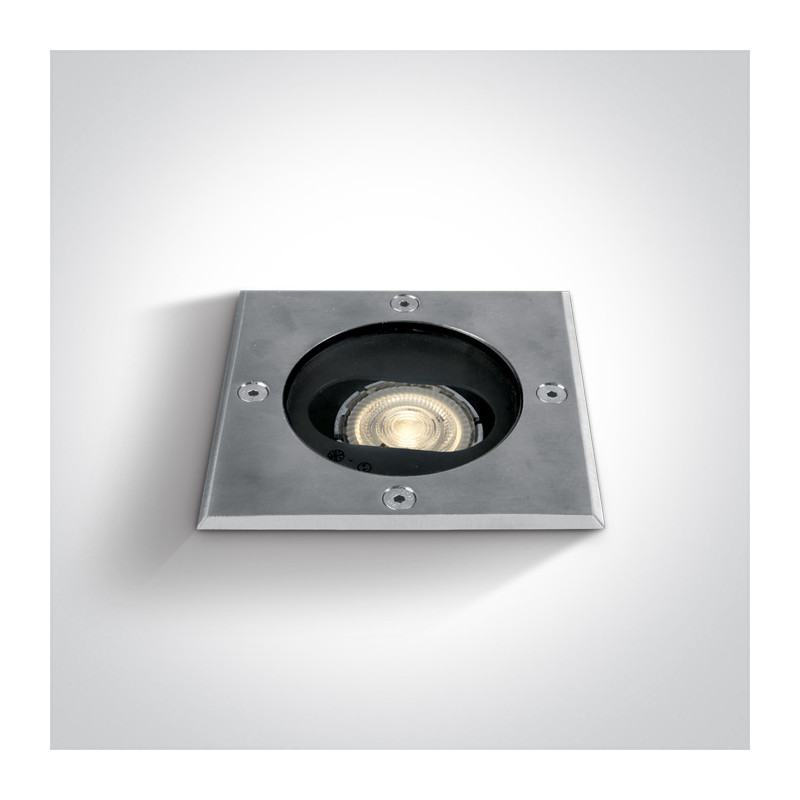 69048G  wpust ze stali nierdzewnej z oprawką GU10 M16, IP67 10Wzakres regulacji