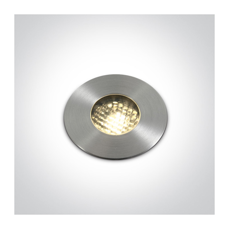 69052/W wpust ze stali nierdzewnej COB LED o strukturze plastra miodu 3W IP67  wymagany zasilacz 24V